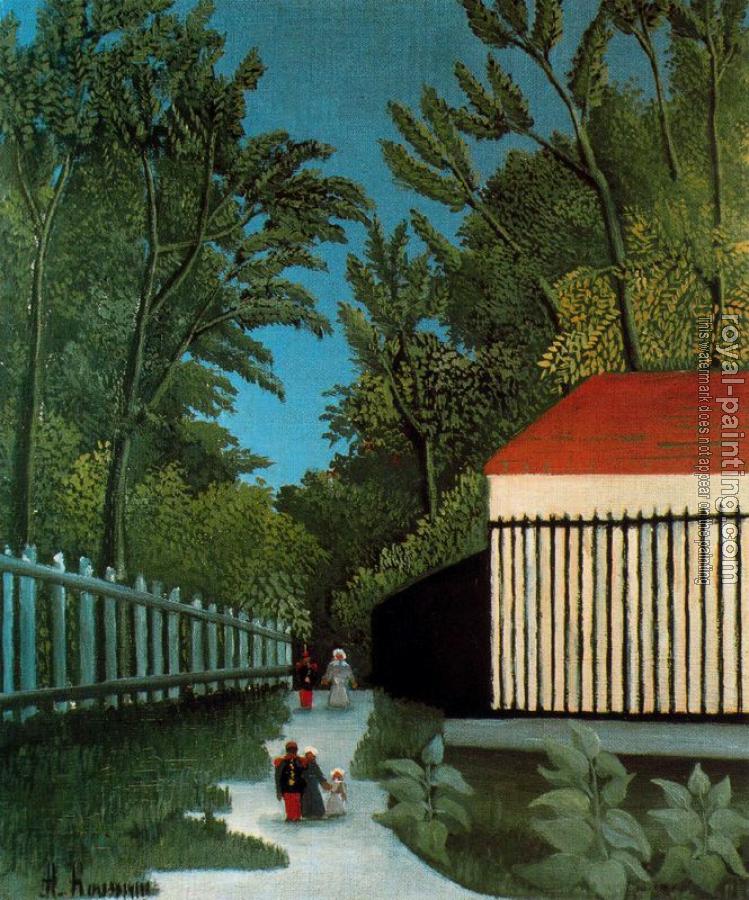 Henri Rousseau : Landscape in Montsouris Park with five figures